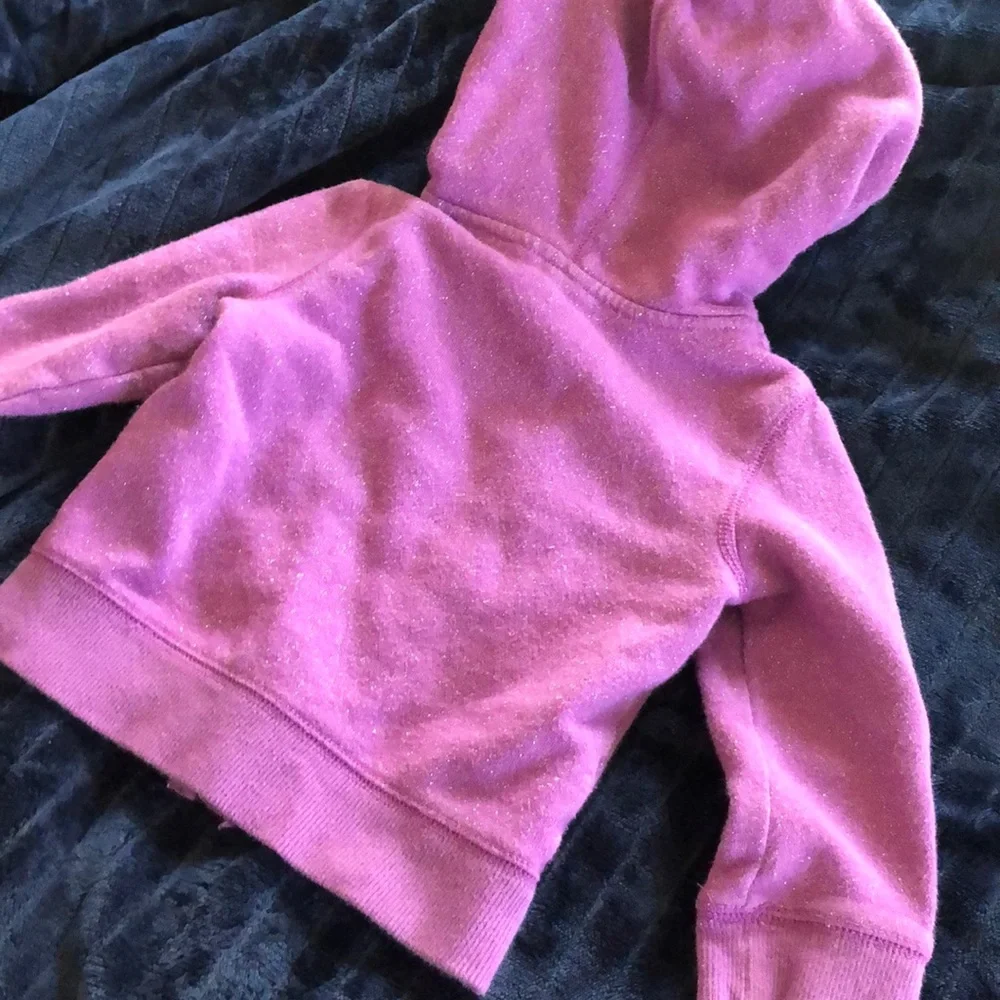 💜 Baby GAP Preppy Sparkle Purple‎ Fall outfit Hoodie 18-24 months